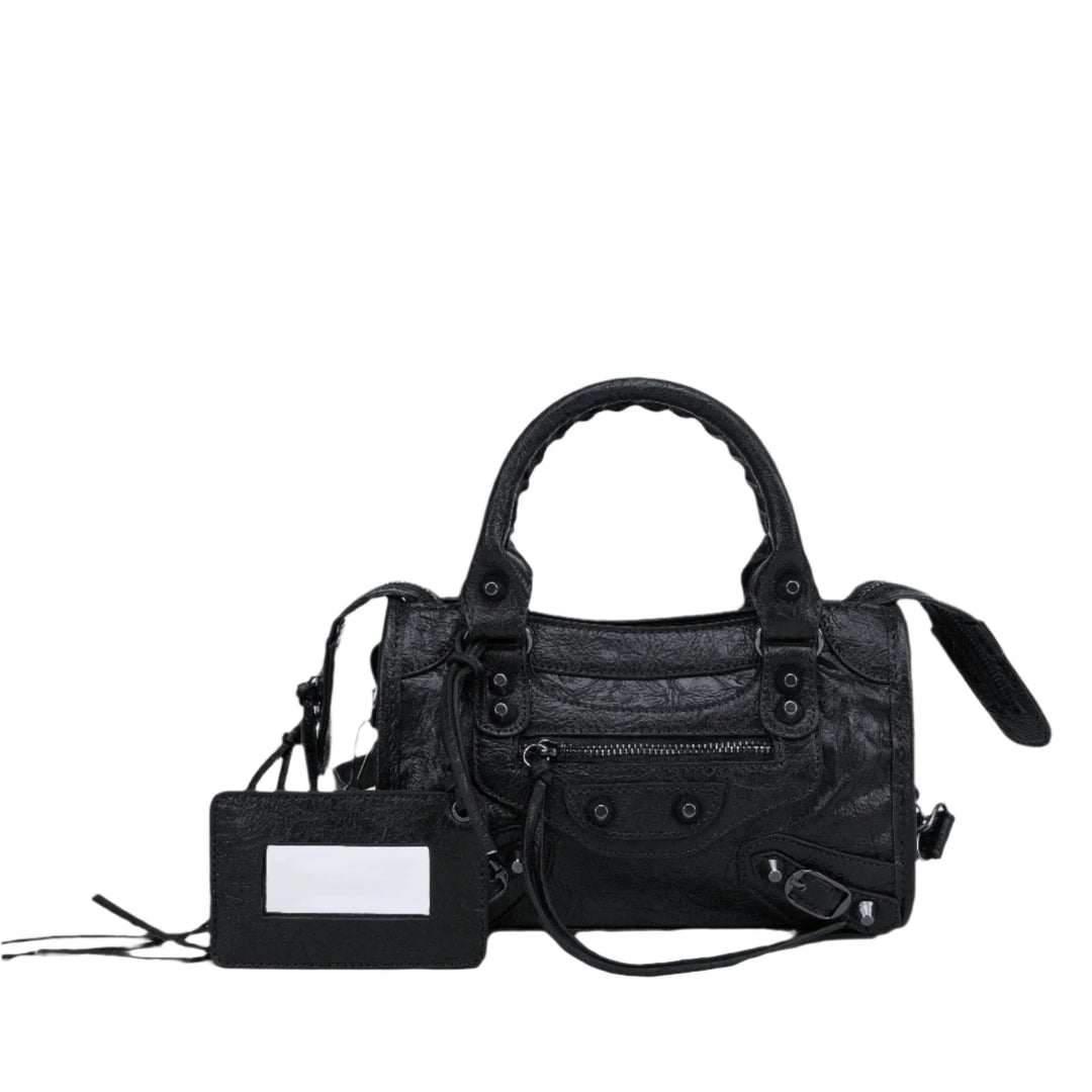 Echtleder Damenhandtasche Schwarz – Elegante Handtasche für Stilvolle Frauen 3