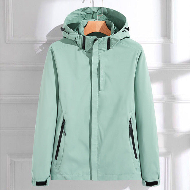 Elegante Damen Regenjacke – Wasserdicht, Mit Kapuze, Stylisch und Funktional 0