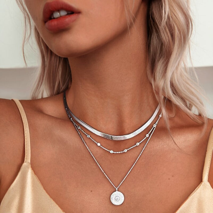 Elegante Dreifach-Halskette Damen aus 925er Silber – Vielseitiges Schmuckstück für jeden Anlass 0