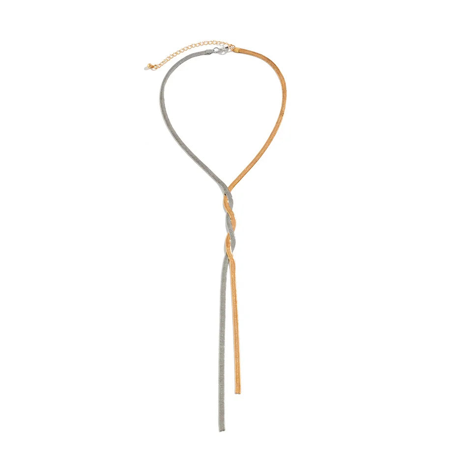 Elegante Halskette Damen – Verstellbare Schlangenkette aus Metall für Stilbewusste 7