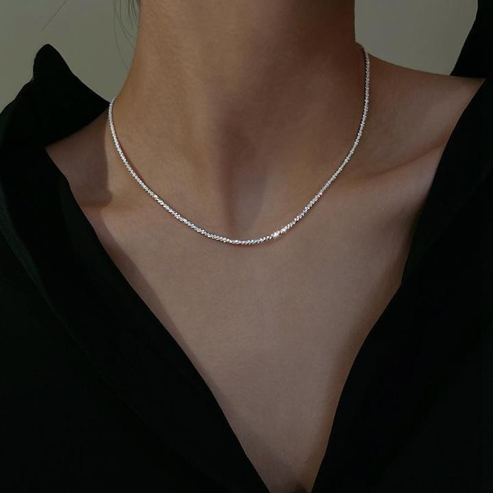 Elegante Halskette Damen aus 925er Sterlingsilber – Minimalistisches Schmuckset, 40 cm & 50 cm 1