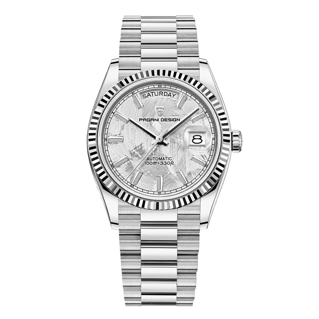 Elegante Herrenarmbanduhr Automatik – Edelstahl, Kalenderfunktion, Leuchtzeiger 11