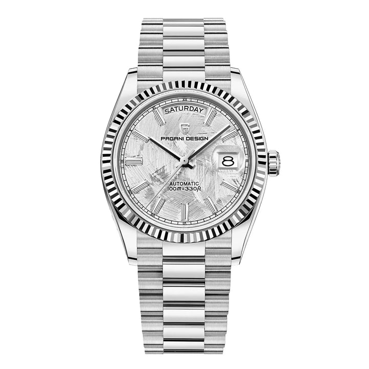 Elegante Herrenarmbanduhr Automatik – Edelstahl, Kalenderfunktion, Leuchtzeiger 11