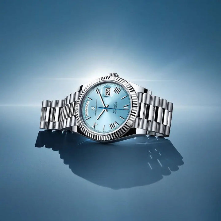 Elegante Herrenarmbanduhr Automatik – Edelstahl, Kalenderfunktion, Leuchtzeiger 3