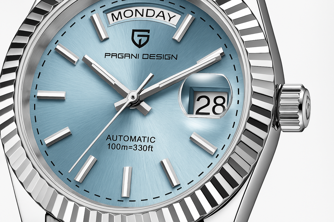 Elegante Herrenarmbanduhr Automatik – Edelstahl, Kalenderfunktion, Leuchtzeiger 6