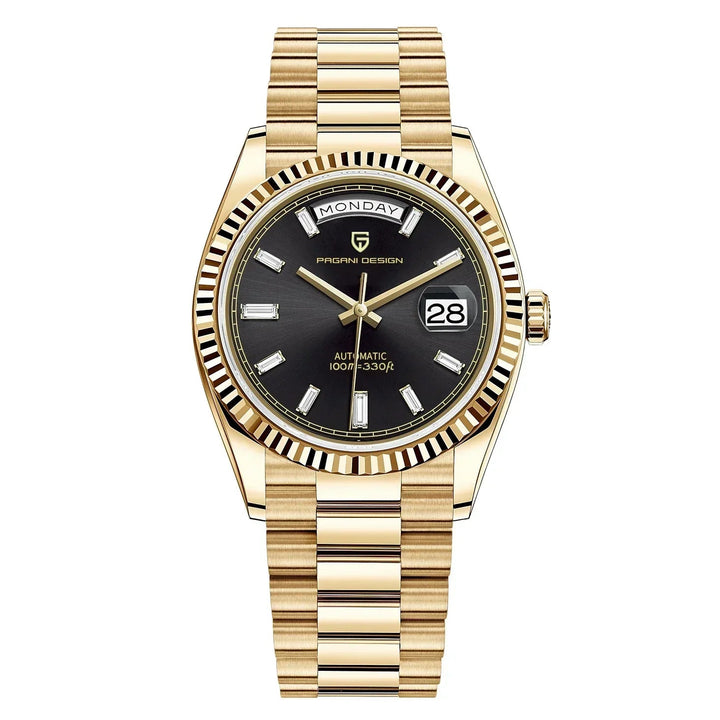 Elegante Herrenarmbanduhr Automatik – Edelstahl, Kalenderfunktion, Leuchtzeiger 8