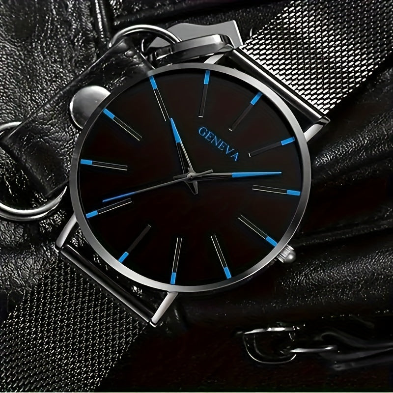 Elegante Herrenarmbanduhr – Flache Edelstahl Quarzuhr mit Präzision und Stil 3