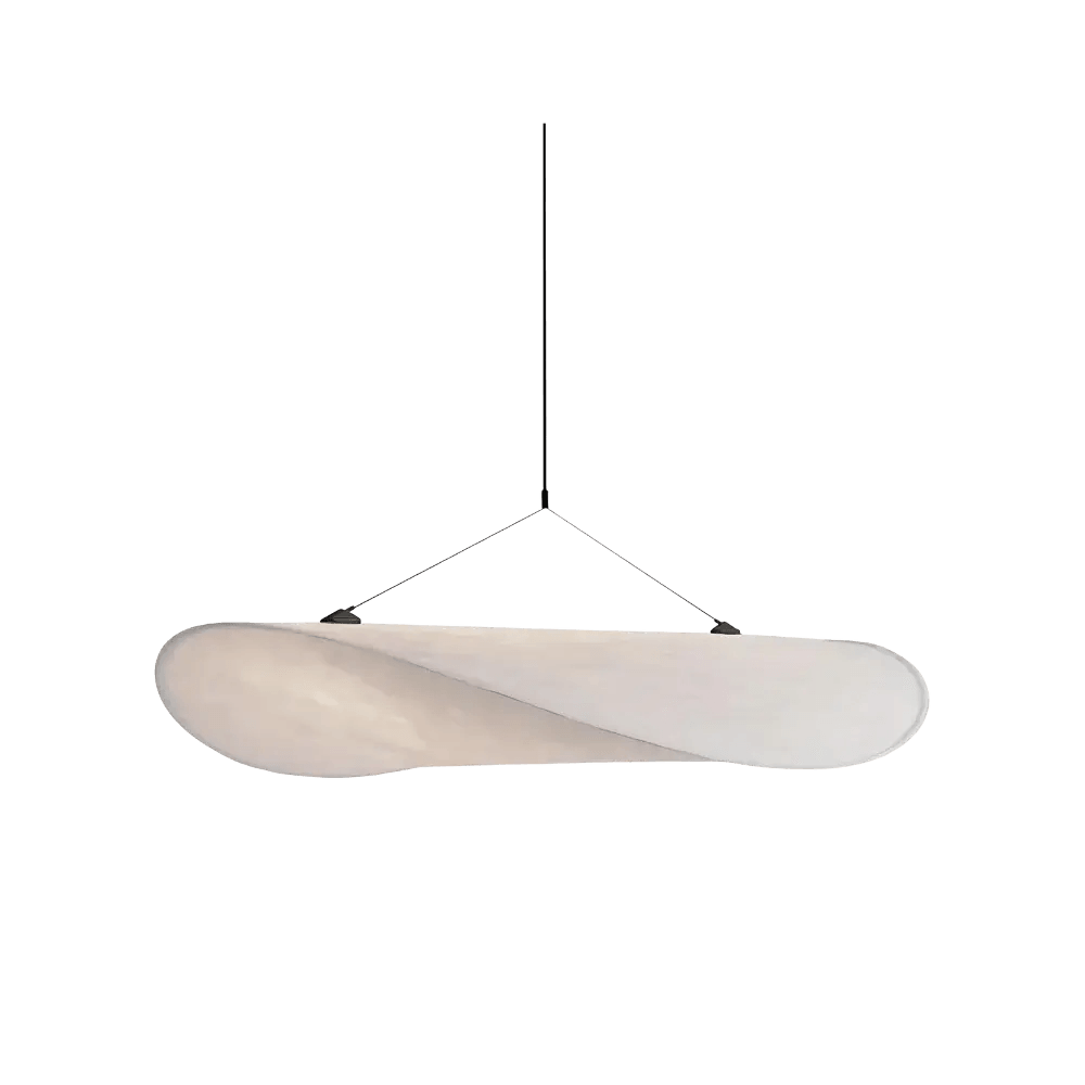 Elegante Japandi Hanglampe aus Seide und Metall – Dimmbar mit LED-Technologie 0