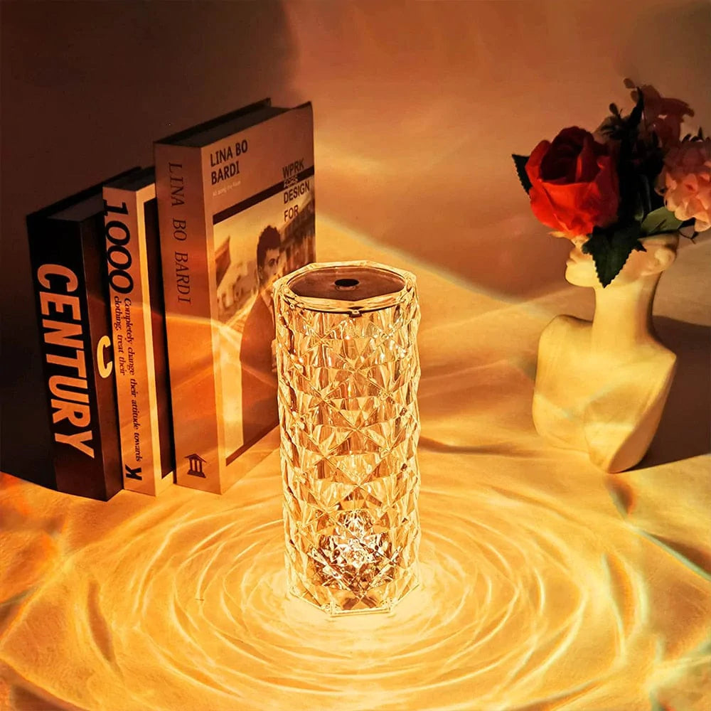 Elegante Kristalllampe mit Touch-Steuerung und 16 Farben – Tischlampe für stimmungsvolles Licht 0