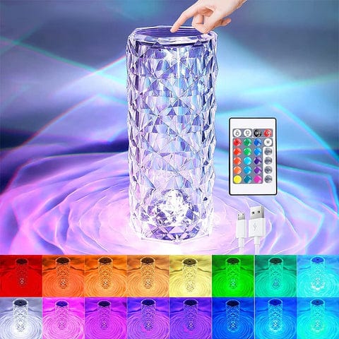 Elegante Kristalllampe mit Touch-Steuerung und 16 Farben – Tischlampe für stimmungsvolles Licht 4