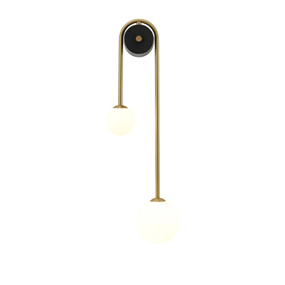 Elegante LED Wandleuchte Innen aus Messing und Glas – Stilvolle Bogenform für Wohnzimmer und Flure 7