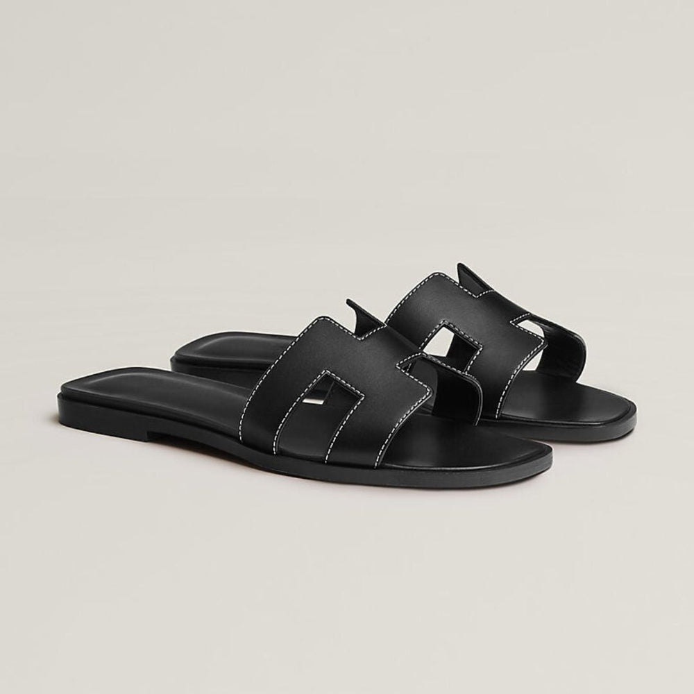 Elegante Lederflachsandalen Mit Verstellbarem Riemen & Ergonomischer Sohle 1