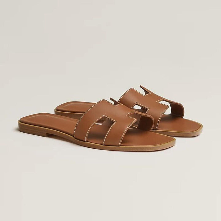 Elegante Lederflachsandalen Mit Verstellbarem Riemen & Ergonomischer Sohle 2