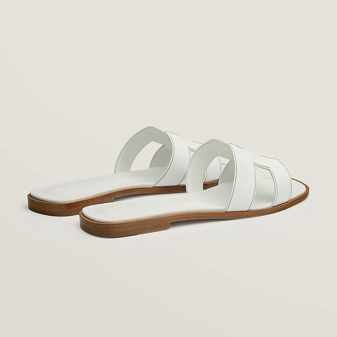 Elegante Lederflachsandalen Mit Verstellbarem Riemen & Ergonomischer Sohle 5