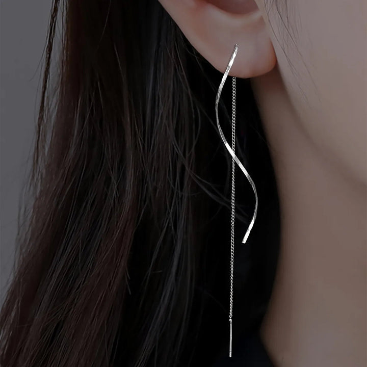 Elegante Ohrstecker Gold aus 14 Karat mit Quasten – Modernes Design & Geometrisches Muster 1