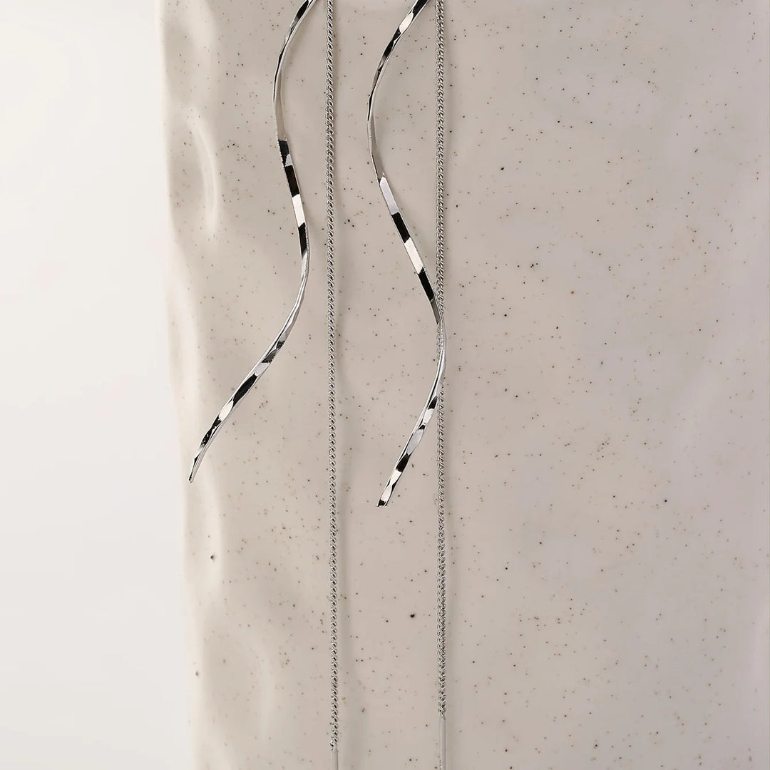 Elegante Ohrstecker Gold aus 14 Karat mit Quasten – Modernes Design & Geometrisches Muster 3
