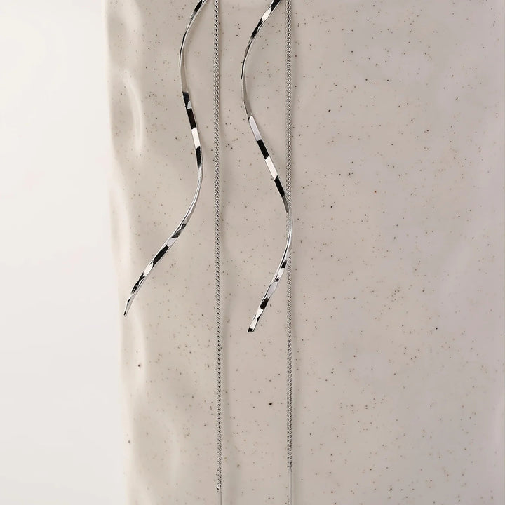 Elegante Ohrstecker Gold aus 14 Karat mit Quasten – Modernes Design & Geometrisches Muster 3