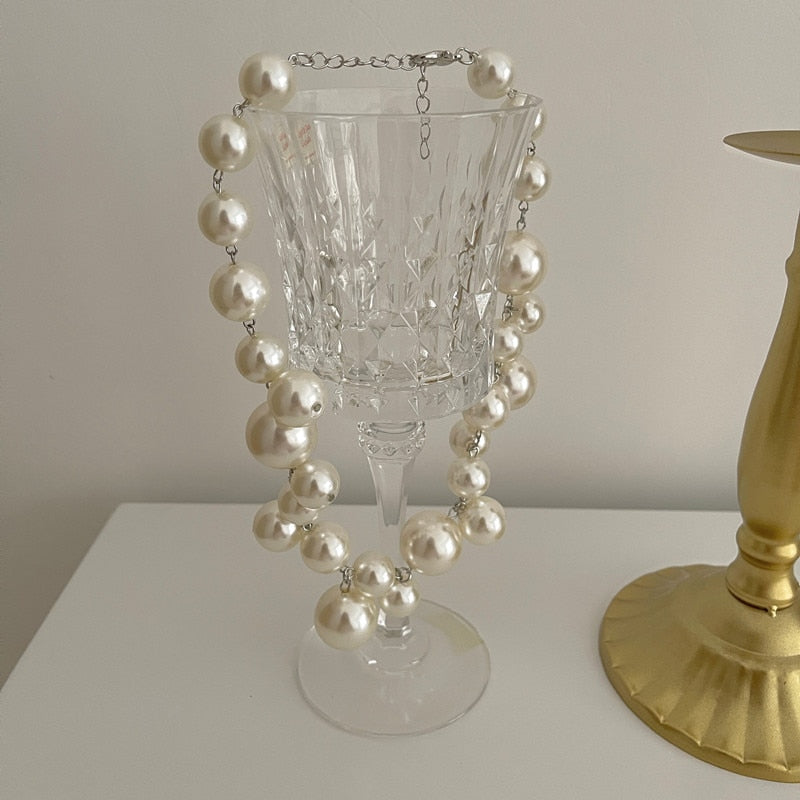Elegante Perlenkette Damen – Hochwertige Resin-Kette mit Runde Perlen für Zeitlose Schönheit 2