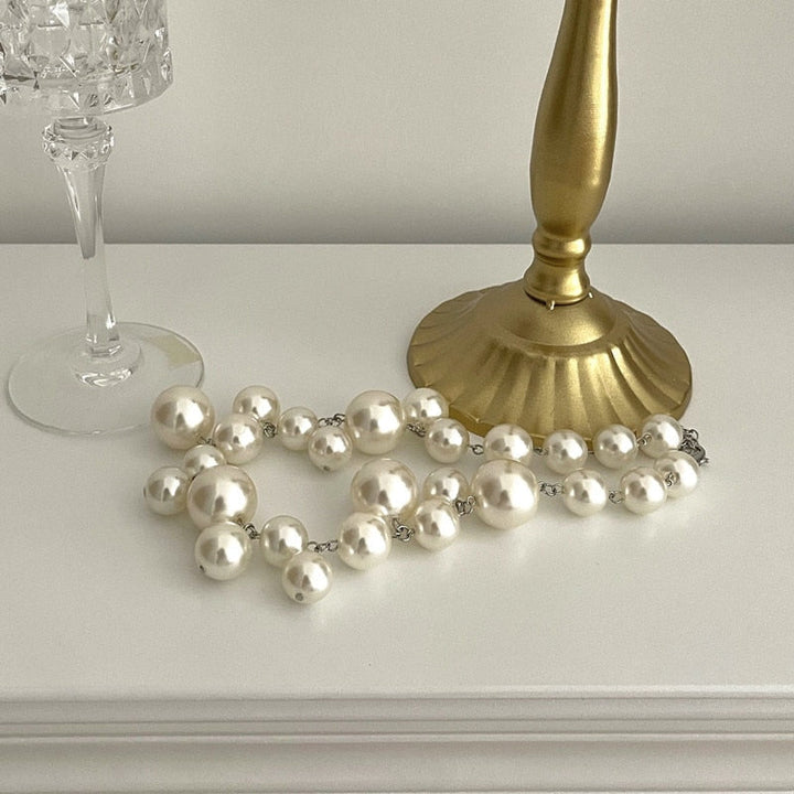Elegante Perlenkette Damen – Hochwertige Resin-Kette mit Runde Perlen für Zeitlose Schönheit 3