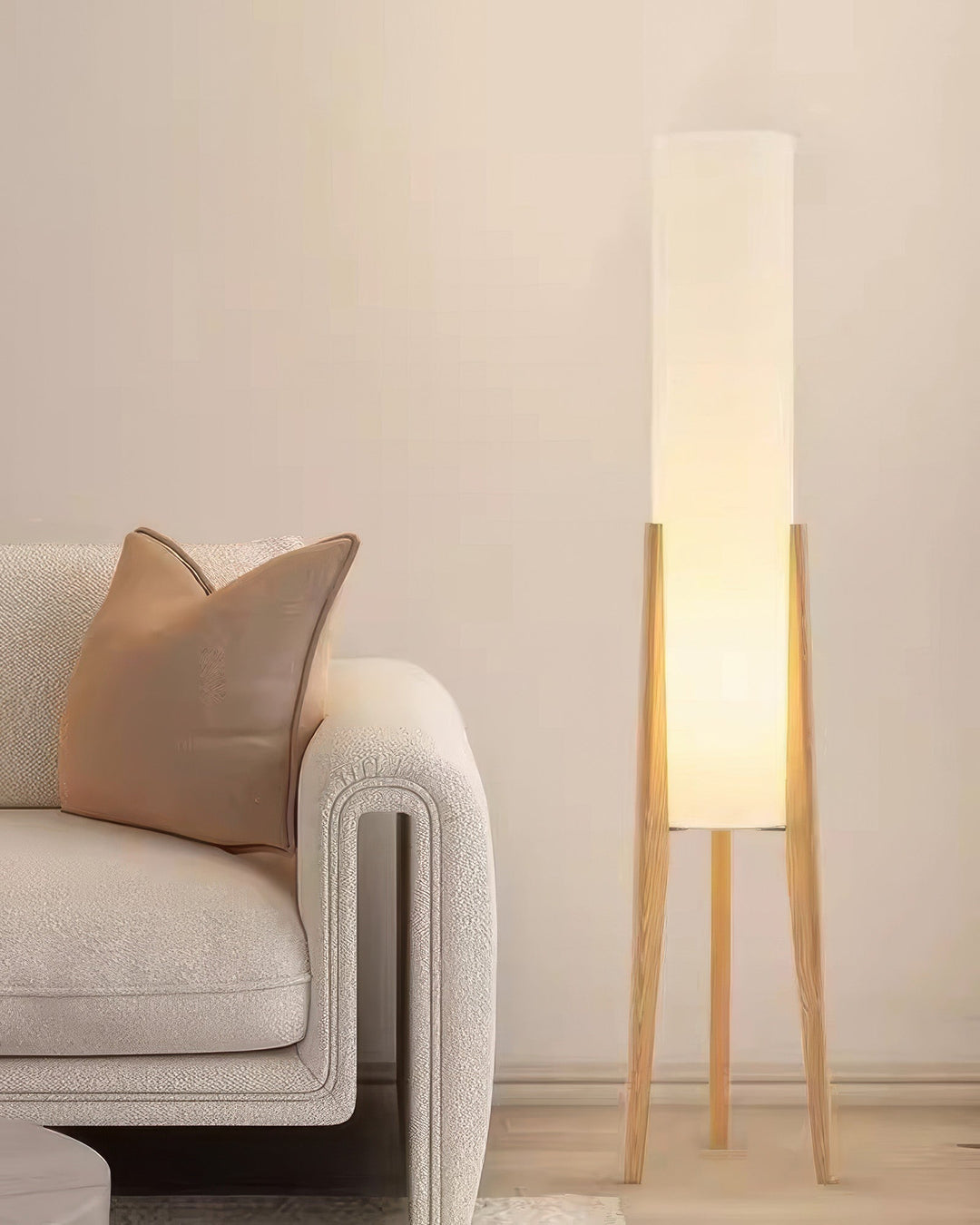 Elegante Stehlampe aus Walnussholz für Wohnzimmer – Umweltfreundliche Stehleuchte mit Stil und natürlichem Design 2