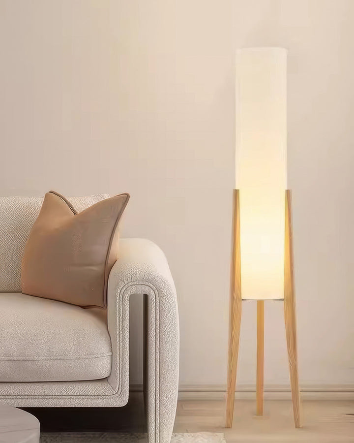 Elegante Stehlampe aus Walnussholz für Wohnzimmer – Umweltfreundliche Stehleuchte mit Stil und natürlichem Design 2