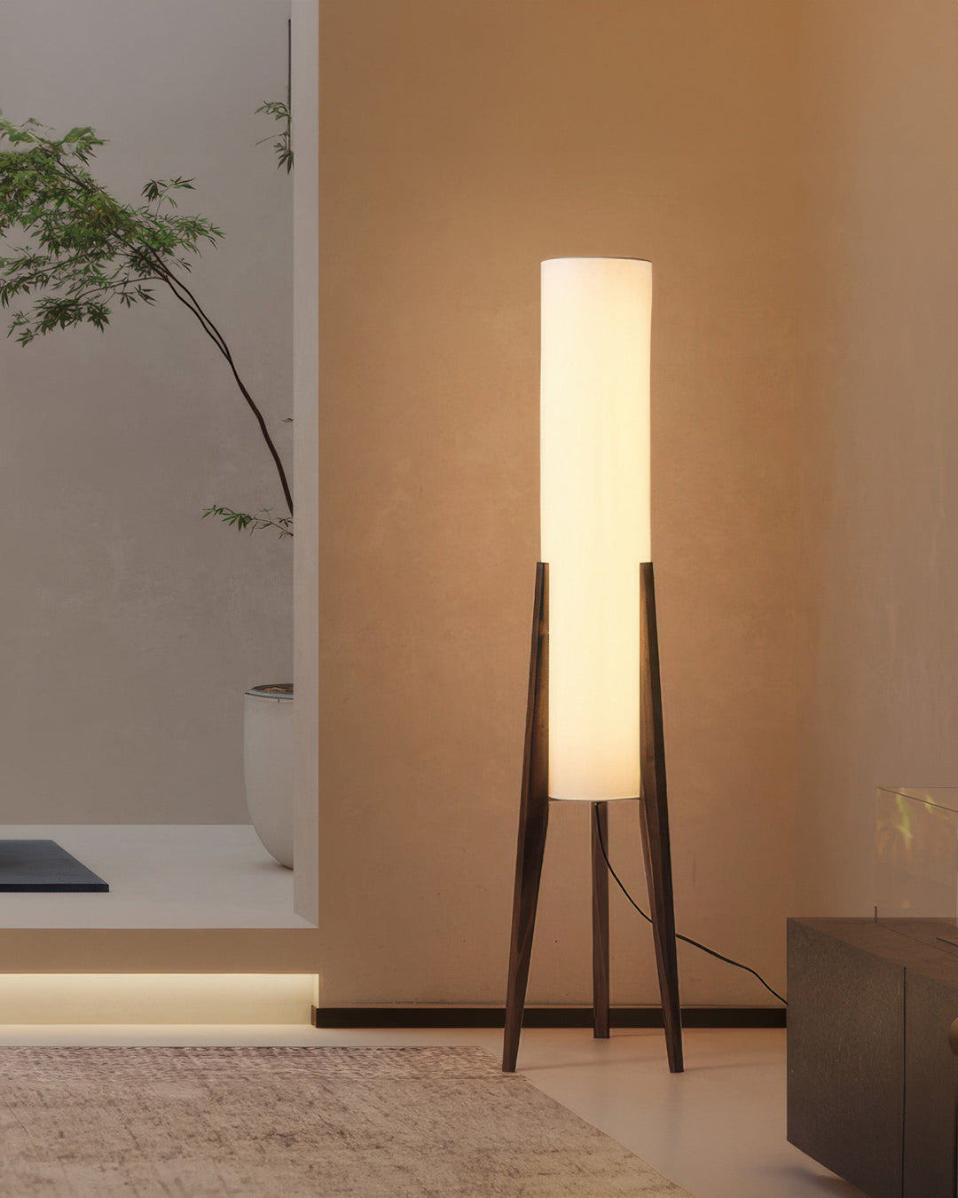 Elegante Stehlampe aus Walnussholz für Wohnzimmer – Umweltfreundliche Stehleuchte mit Stil und natürlichem Design 4