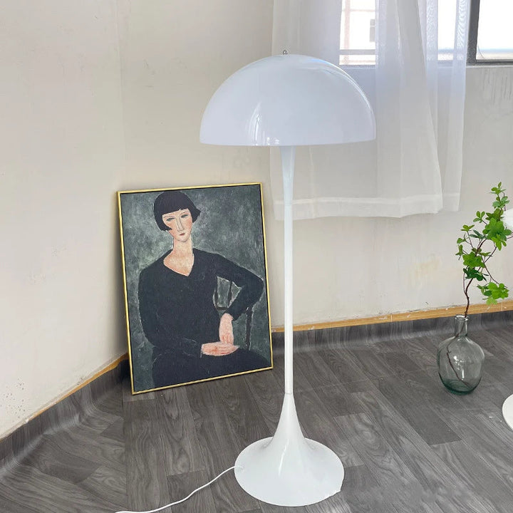 Elegante Stehlampe im Pilzdesign aus Holz – Scandinavian Stehleuchte für Wohnzimmer mit sanfter Beleuchtung, 150 cm hoch 7