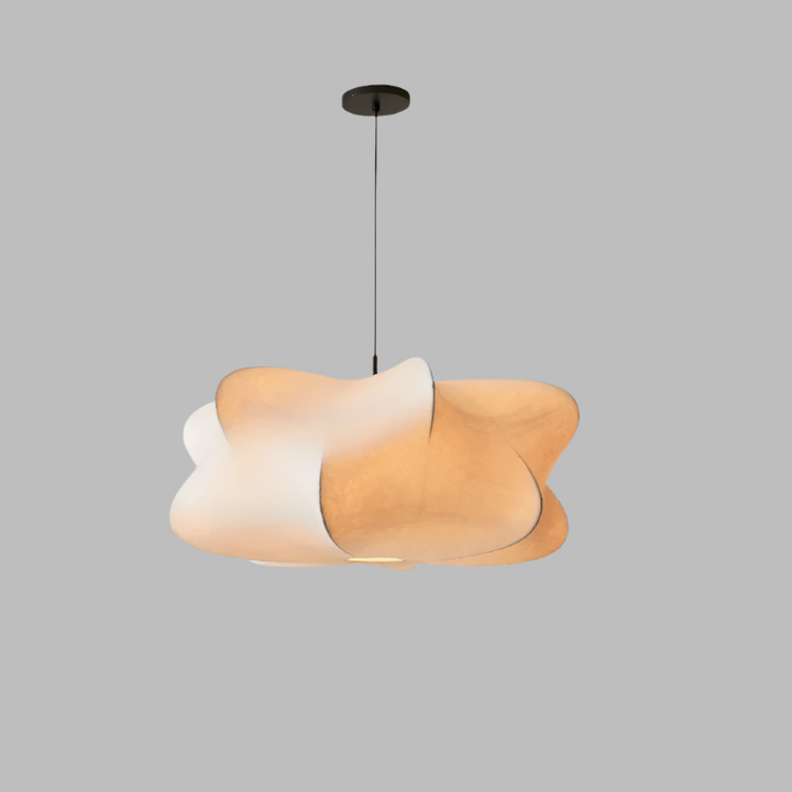 Elegante Wabi Sabi Hängelampe aus Seide – Stilvolle Pendelleuchte für Modernes Interieur, Sanfte Beleuchtung und Vielseitig Einsetzbar 0