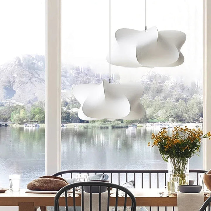 Elegante Wabi Sabi Hängelampe aus Seide – Stilvolle Pendelleuchte für Modernes Interieur, Sanfte Beleuchtung und Vielseitig Einsetzbar 5