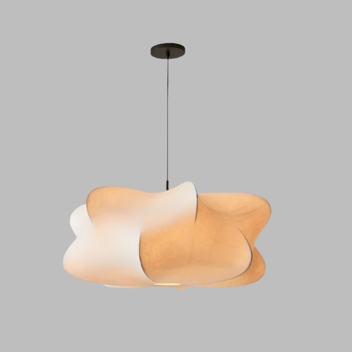 Elegante Wabi Sabi Hängelampe aus Seide – Stilvolle Pendelleuchte für Modernes Interieur, Sanfte Beleuchtung und Vielseitig Einsetzbar 9