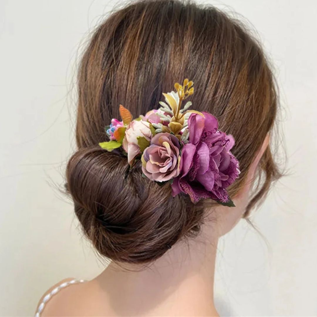 Eleganter Haarschmuck Blumenkranz für Hochzeit und Trachten – Anita 0