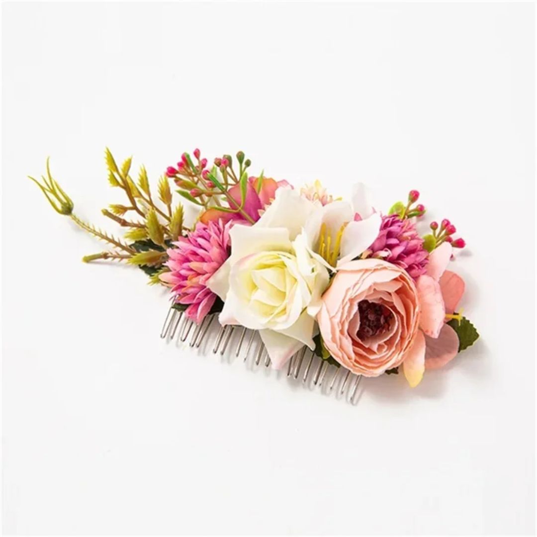 Eleganter Haarschmuck Blumenkranz für Hochzeit und Trachten – Anita 2