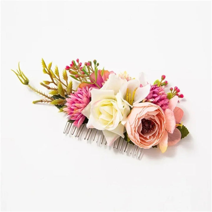 Eleganter Haarschmuck Blumenkranz für Hochzeit und Trachten – Anita 2