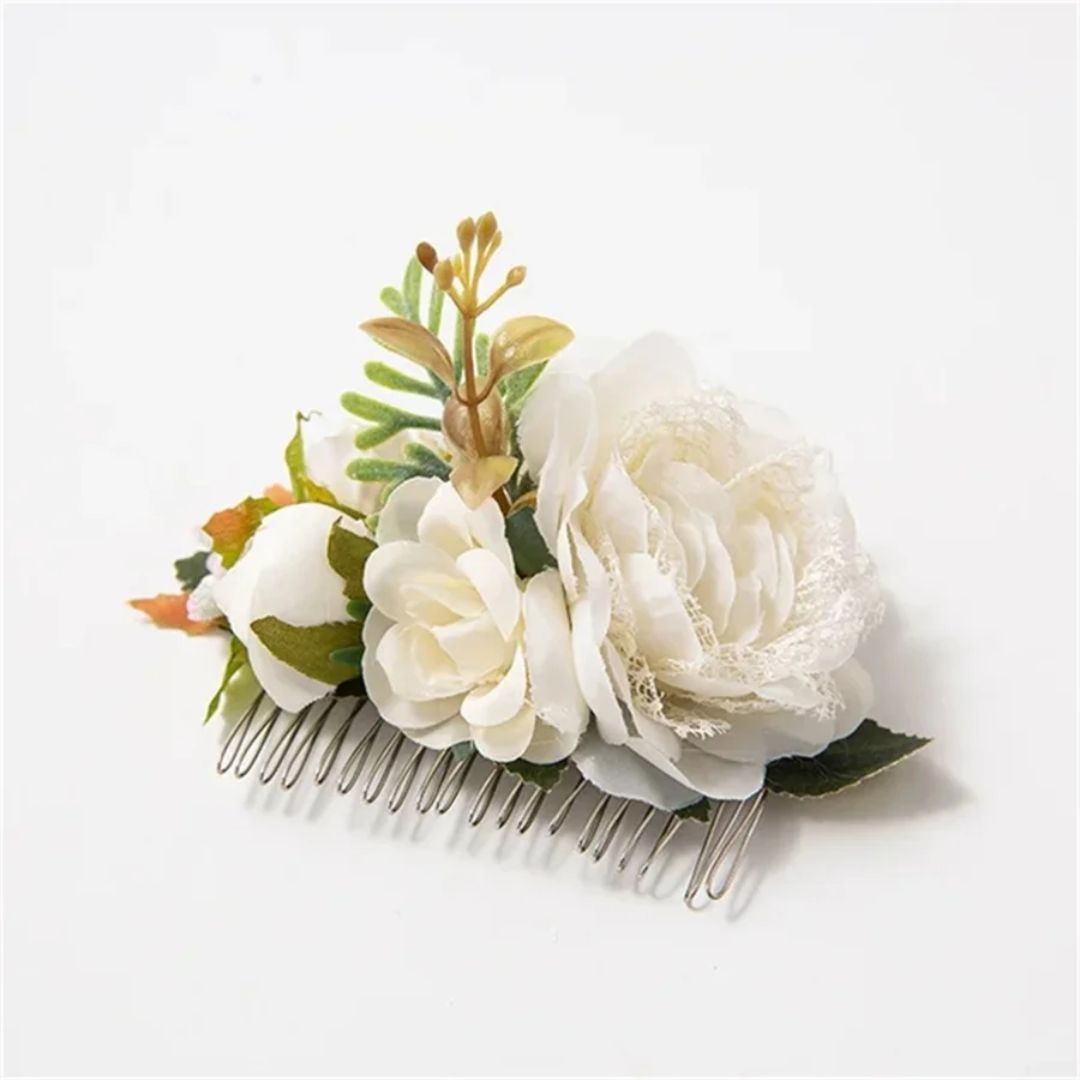 Eleganter Haarschmuck Blumenkranz für Hochzeit und Trachten – Anita 4