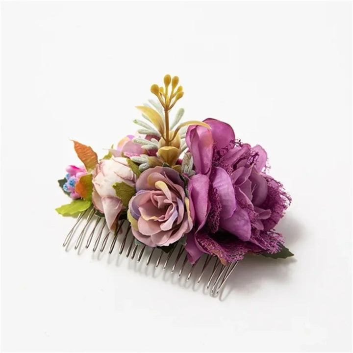 Eleganter Haarschmuck Blumenkranz für Hochzeit und Trachten – Anita 8