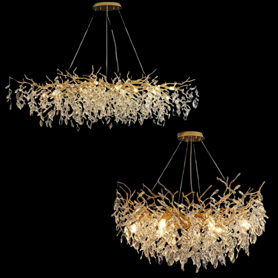 Eleganter Kristallleuchter Gold im Vintage-Stil – Verstellbare LED-Beleuchtung, 6-24 Lichter 2