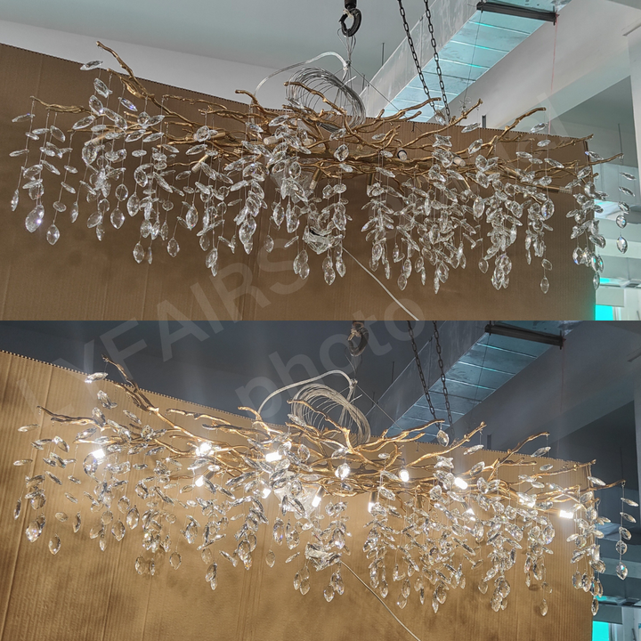 Eleganter Kristallleuchter Gold im Vintage-Stil – Verstellbare LED-Beleuchtung, 6-24 Lichter 4