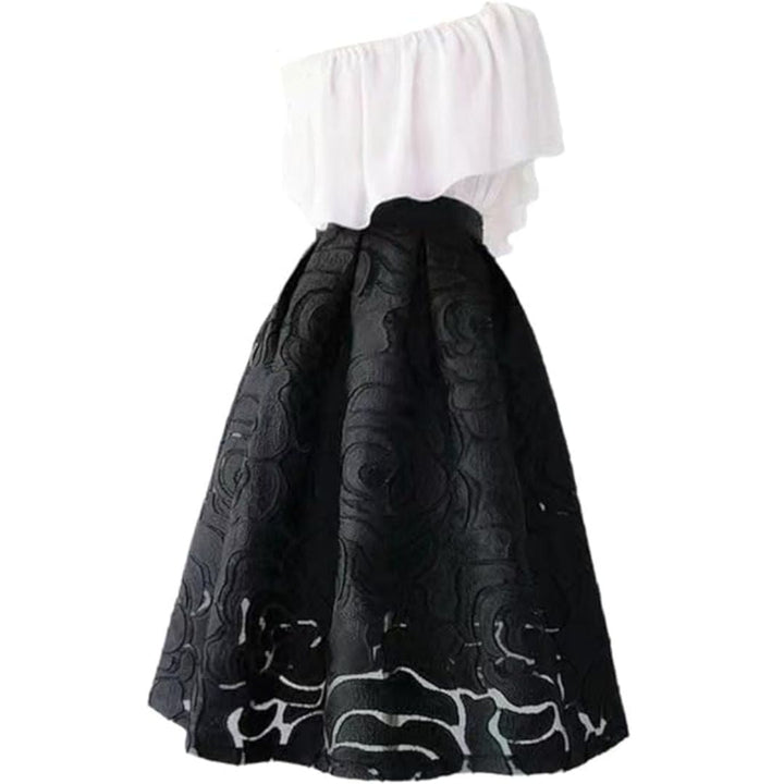 Eleganter Trachtenrock Damen Celine – Hochtaillierter Jacquard Midi A-Linie 2