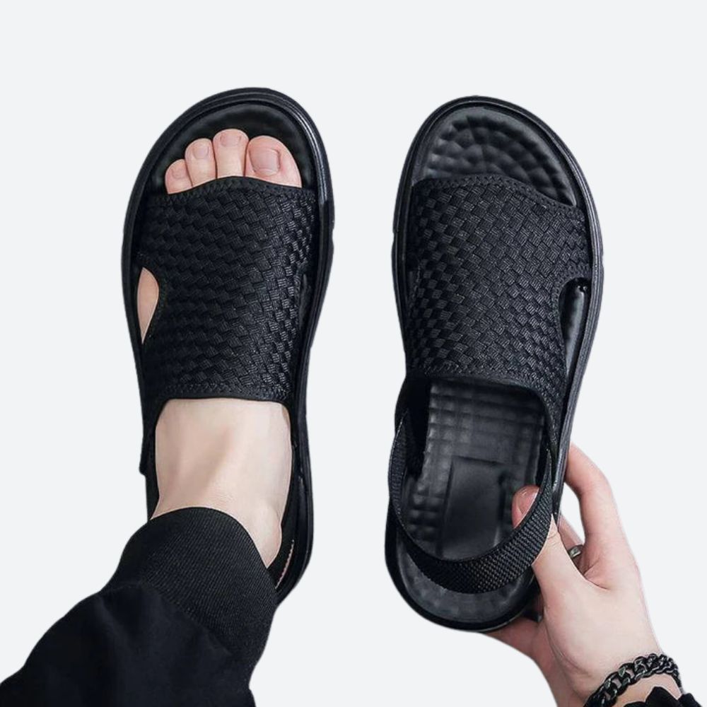 Ergonomische Herren Sandalen aus Leder – Orthopädische Komfort-Sandalen mit Rutschfester Sohle 1