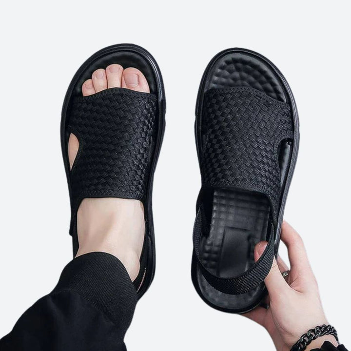 Ergonomische Herren Sandalen aus Leder – Orthopädische Komfort-Sandalen mit Rutschfester Sohle 1