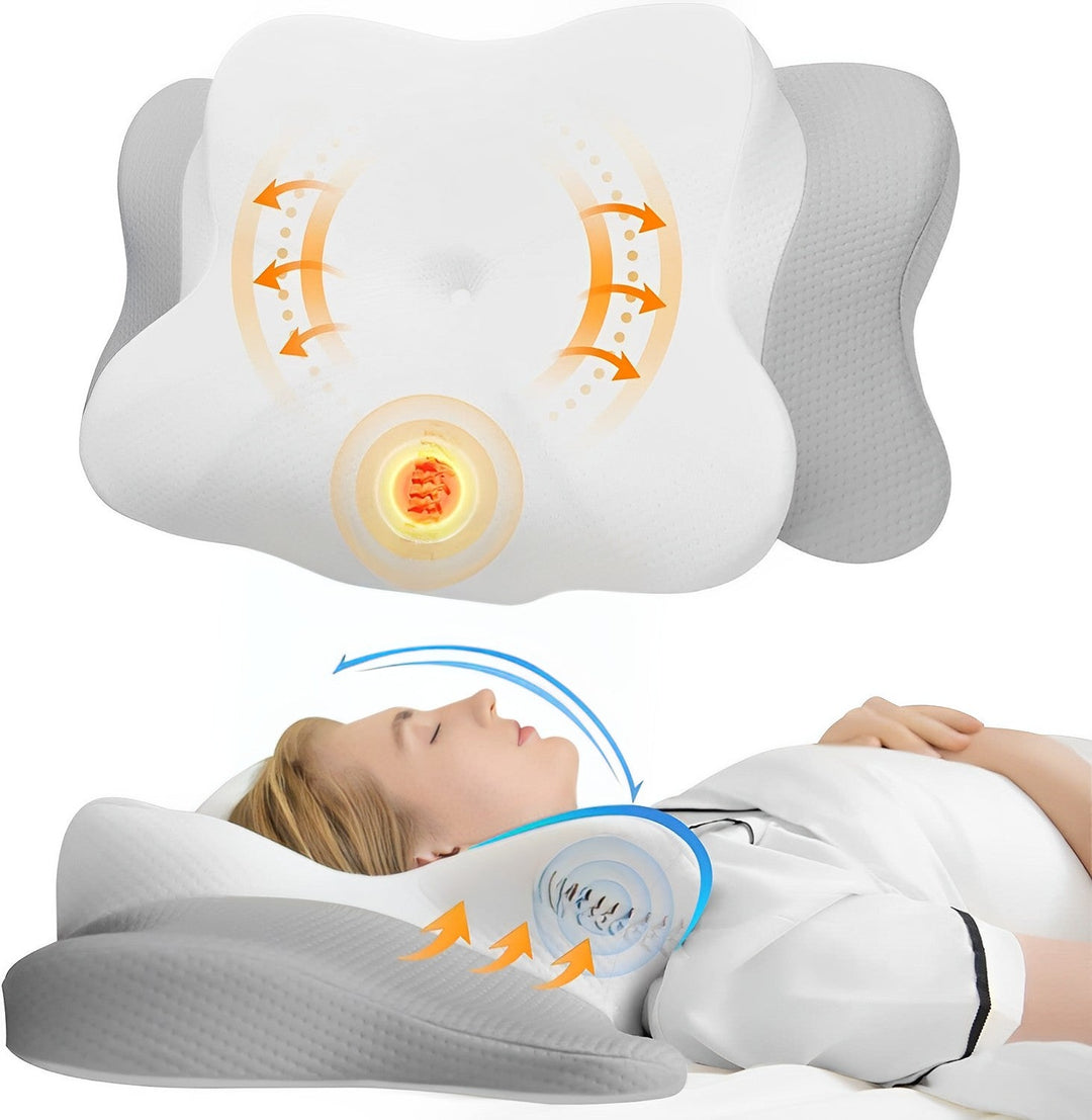 Ergonomisches Nackenstützkissen – Orthopädisches Kissen Gegen Nackenschmerzen, Kühlend & Pflegeleicht 0