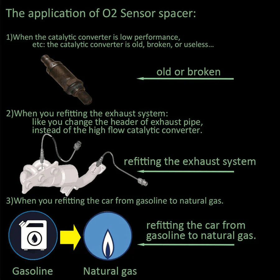 Fahrzeug Sauerstoff O2 Sensor Adapter – M18*1.5 Mini-Katalysator für Off-Road Nutzung 3