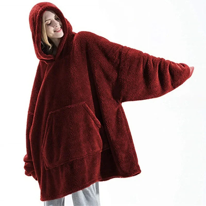 FleeceHaven – Übergroße Flanell-Dekentrui für Damen und Herren 10