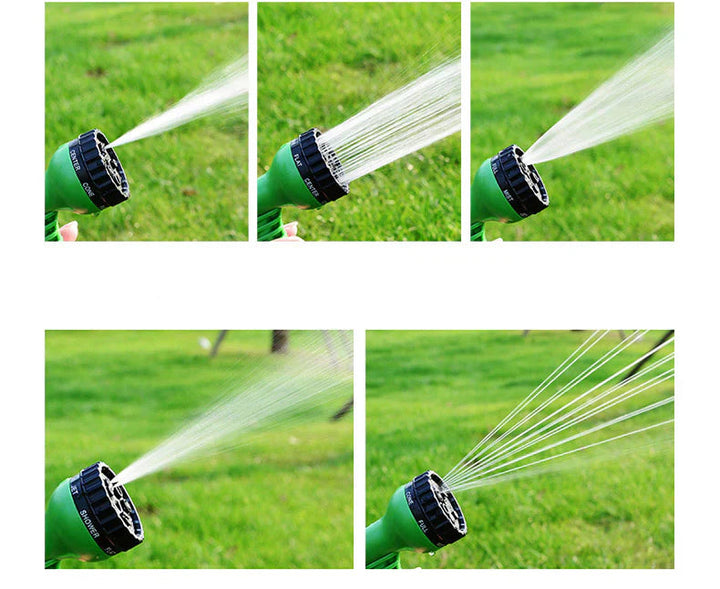 FlexaFlow – Flexibler Gartenschlauch mit 7-stufiger Spritzdüse, Knickfrei und Langlebig 2