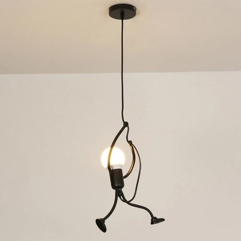 FunkyLight – Retro Pendelleuchte Puppendesign, Verstellbare Hängelampe für Kinderzimmer 0