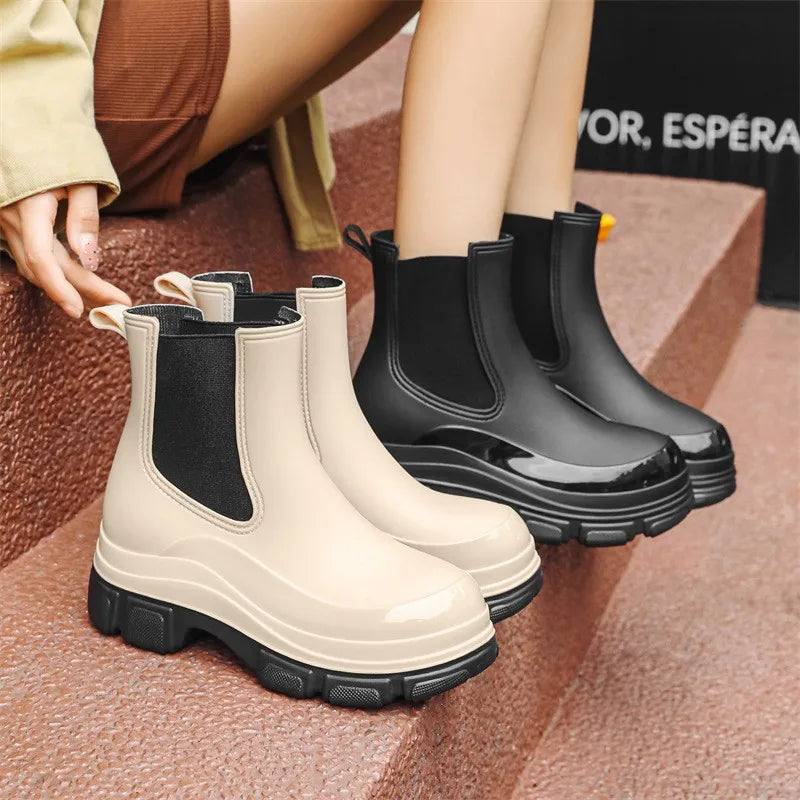 Gacimy – Damen Gummistiefel, Rutschfest, Wasserdicht, Bequeme Passform 4