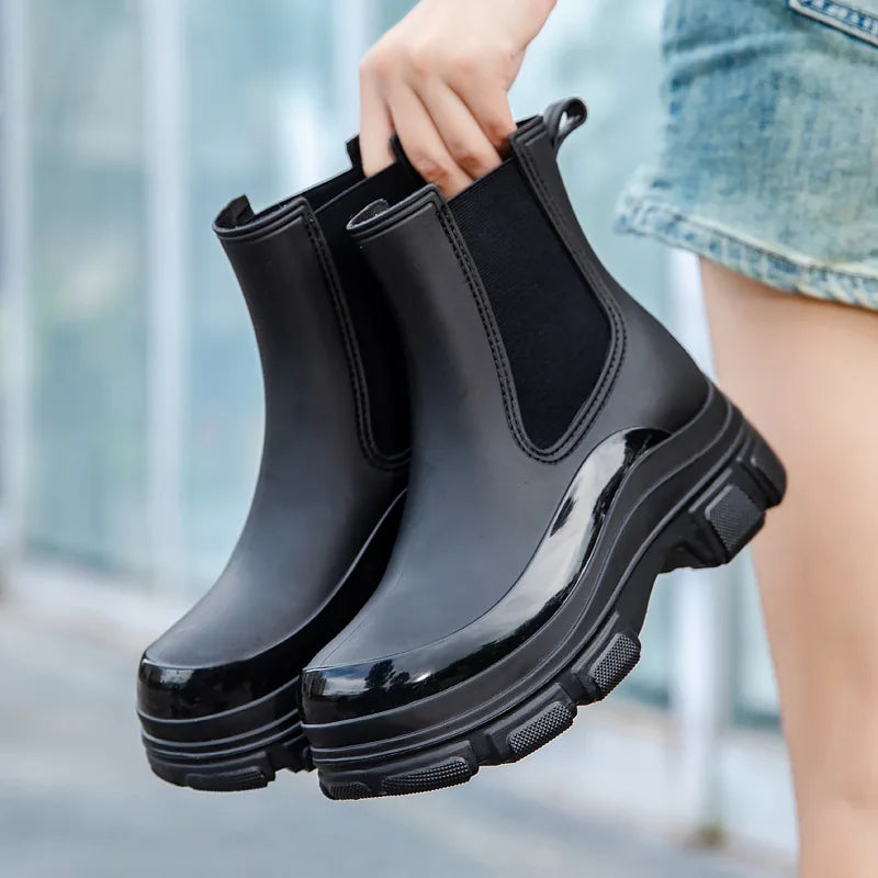 Gacimy – Damen Gummistiefel, Rutschfest, Wasserdicht, Bequeme Passform 6