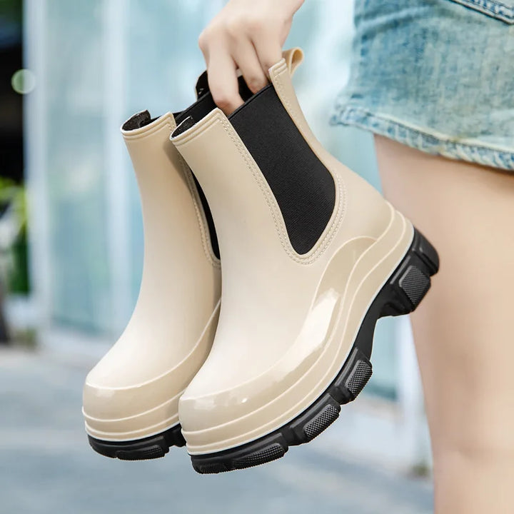 Gacimy – Damen Gummistiefel, Rutschfest, Wasserdicht, Bequeme Passform 7