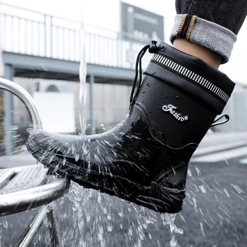 Gefütterte Gummistiefel Herren – Wasserdicht, Rutschfest, Komfortabel für Outdoor 0