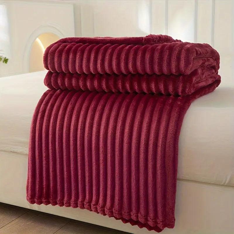 Geribbelte Kuscheldecke aus Hochwertigem Flanel – Weich, Warm und Pflegeleicht für Alle Jahreszeiten, Vielseitig Einsetzbar 7